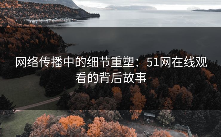 网络传播中的细节重塑：51网在线观看的背后故事